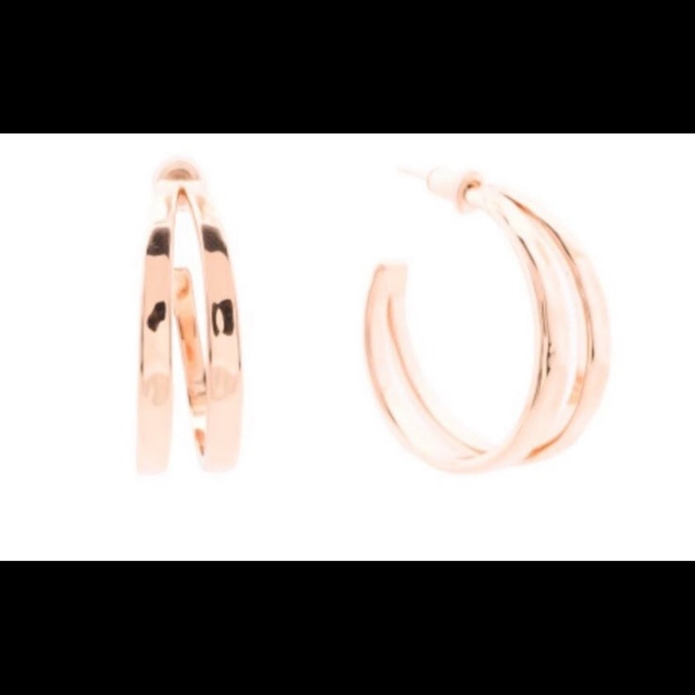 Kendra Scott Zorte Split Hoops Rose Gold